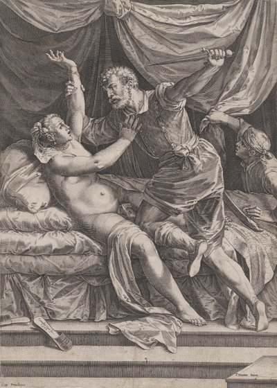 Tarquin og Lucretia, 1571. af Cornelis Cort