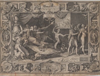 Calumny of Apelles, 1602. af Cornelis Cort