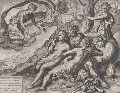 Dydens udødelige belønninger, 1564. af Cornelis Cort