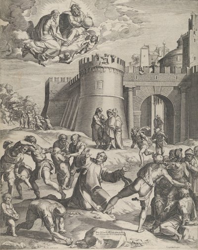 Sankt Stefans martyrium, 1576. af Cornelis Cort