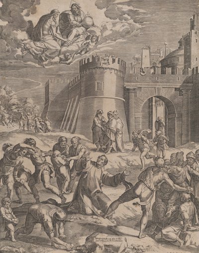 Sankt Stefans martyrium, 1576. af Cornelis Cort