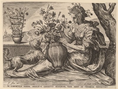 Lugtende af Cornelis Cort after Frans Floris I