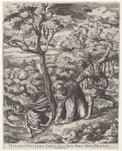 Mordet på Sankt Peter Martyr af Cornelis Cort, after Titian