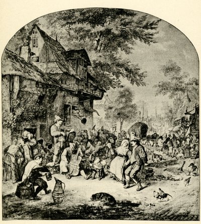 hollandsk tivoli af Cornelis Dusart