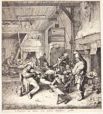 Violinspiller i en krostue af Cornelis Dusart