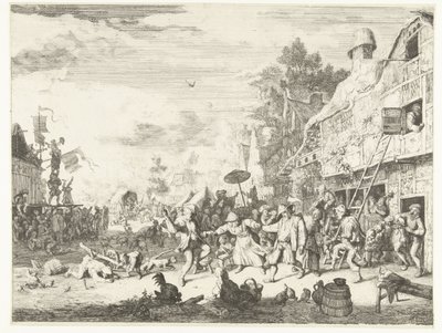 Stor landsbymesse af Cornelis Dusart