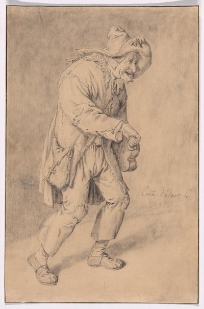 Hurdy-Gurdy spiller af Cornelis Dusart