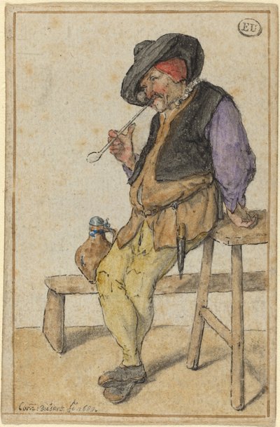 Bonde Rygning af Cornelis Dusart