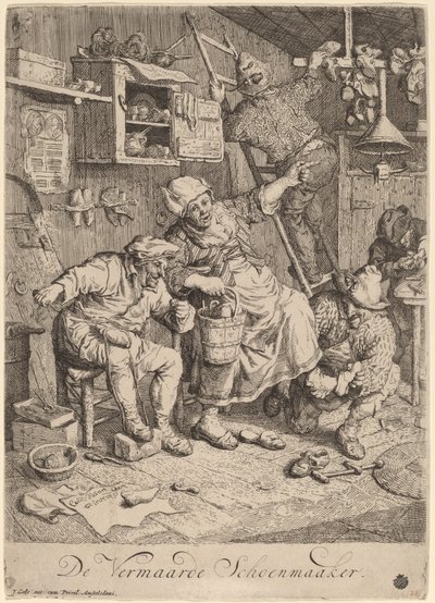 Den glade skomager af Cornelis Dusart