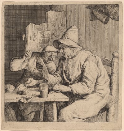 To Bønder synger af Cornelis Dusart
