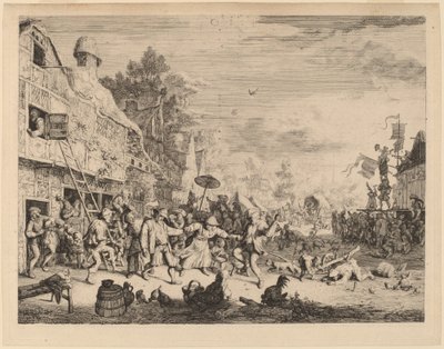 Landsbyfestival af Cornelis Dusart