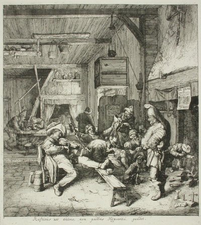 Violinspiller på en kro af Cornelis Dusart