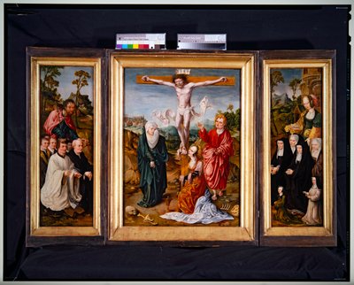 Korsfæstelses-triptykon (panel, centralt) af Cornelis Engelbrechtsen