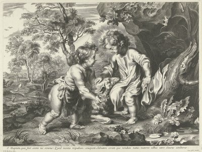 Johannes Døberen og Kristus som børn af Cornelis Galle (I) (possibly)