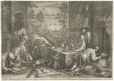 Kristus i Marthas og Marias hus af Cornelis Galle (I)