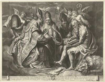 De fire kirkefædre af Cornelis Galle (I)