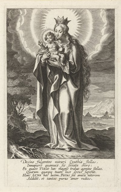 Kronet Maria med Barn af Cornelis Galle (I)