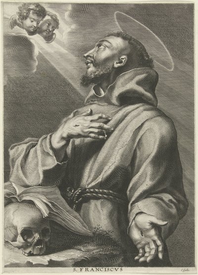 H. Franciscus van Assisi St. Francis (titel på objekt) af Cornelis Galle (I)
