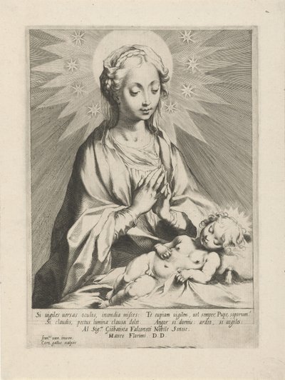 Maria forguder Kristusbarnet af Cornelis Galle (I)