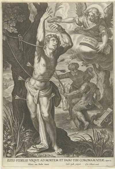 Sankt Sebastians martyrium af Cornelis Galle (I)