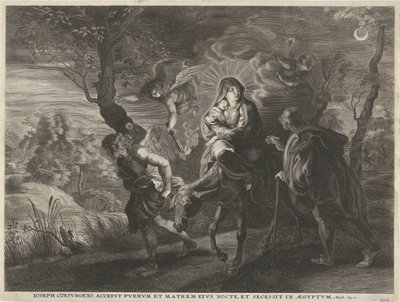 Flyvning til Egypten af Cornelis Galle (I)