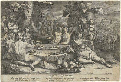 Syndigt leve i Noas dage Sic erat i diebus Noe (titel på objekt) af Cornelis Galle (I)