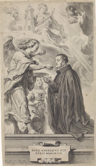 Nadver af H. Stanislaus Kostka (?) med en engel af Cornelis Galle (II)