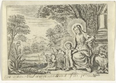 Hellig Familie med Johannes Døberen af Cornelis Galle (II)