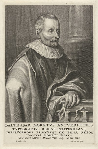 Portræt af Balthasar Moretus af Cornelis Galle (II)
