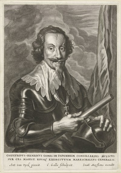 Portræt af Gottfried Heinrich, greve af Pappenheim af Cornelis Galle (II)