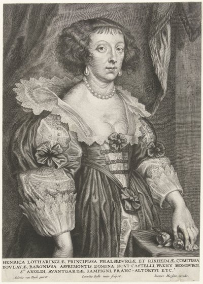 Portræt af Henriëtte van Lorraine af Cornelis Galle (II)