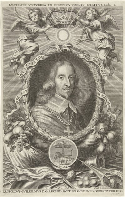 Portræt af Leopold Willem, ærkehertug af Østrig af Cornelis Galle (II)