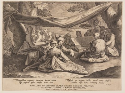 Musikfest i det fri af Cornelis Galle I