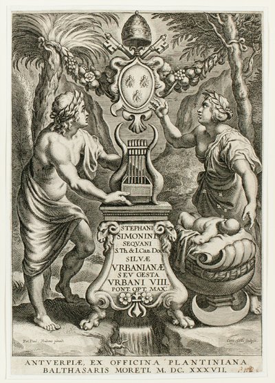 Titelblad fra Silvae Urbanianae af Cornelis Galle I