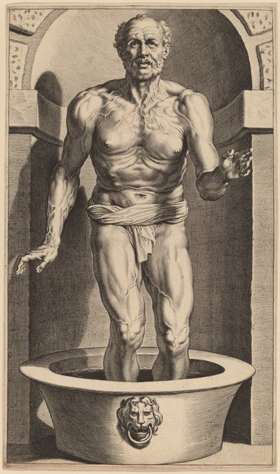 Seneca står i badet af Cornelis Galle I after Sir Peter Paul Rubens