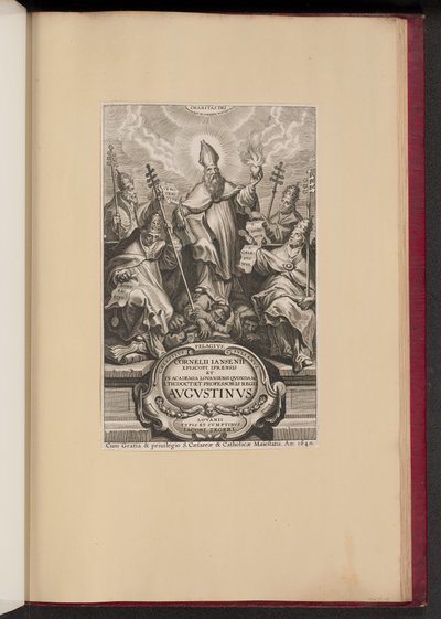 Titelblad for Cornelii Jansenii ... Avgvstinvs af Cornelis Galle I after Sir Peter Paul Rubens