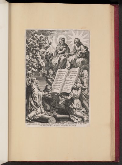 Titelblad for Louis Blosius, Opera af Cornelis Galle I after Sir Peter Paul Rubens