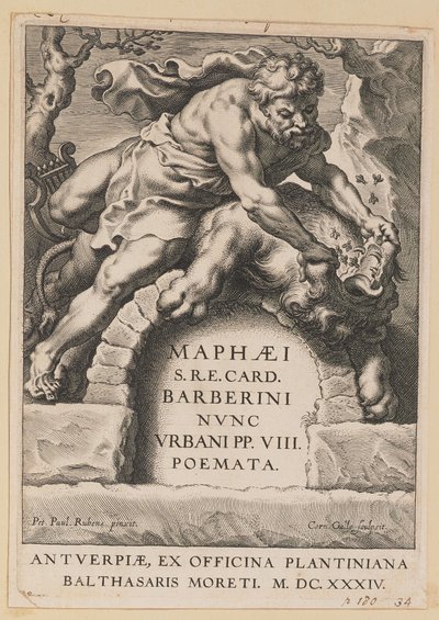 Titelside til Maffeo Barbarian, Digte af Cornelis Galle I after Sir Peter Paul Rubens