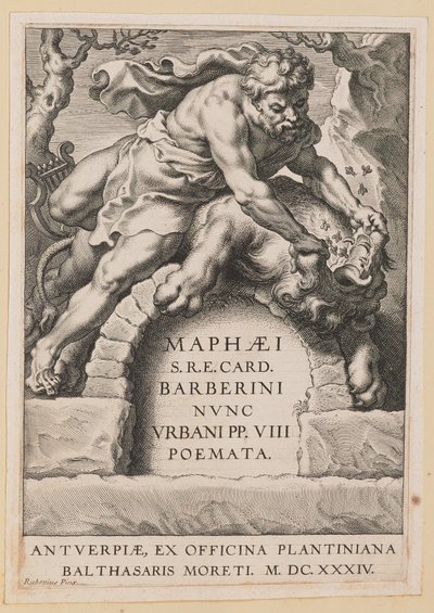 Titelside til Maffeo Barbarian, Digte af Cornelis Galle I after Sir Peter Paul Rubens
