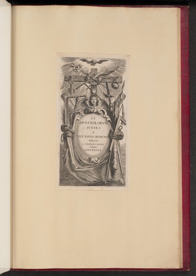 Titelplade til SS. Apostolorum ikoner af Cornelis Galle I after Sir Peter Paul Rubens