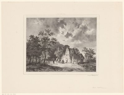 Hus i landskab af Cornelis Gerrit Verburgh