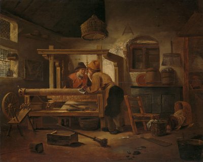 Væverværksted af Cornelis Gerritsz Decker