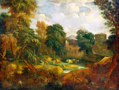 Flandern Landskab, 17. eller begyndelsen af 1700-tallet af Cornelis Huysmans
