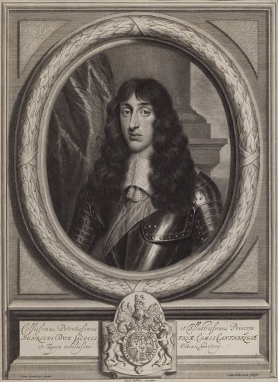 Henry Stuart, hertug af Gloucester, yngste søn af kong Charles I (gravering) af Cornelis II Van Dalen