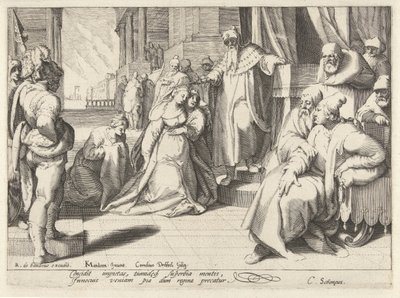 Ester foran Ahasverus af Cornelis Jacobsz. Drebbel