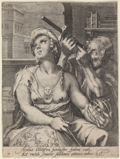 Astronomi af Cornelis Jacobsz Drebbel, after Hendrik Goltzius