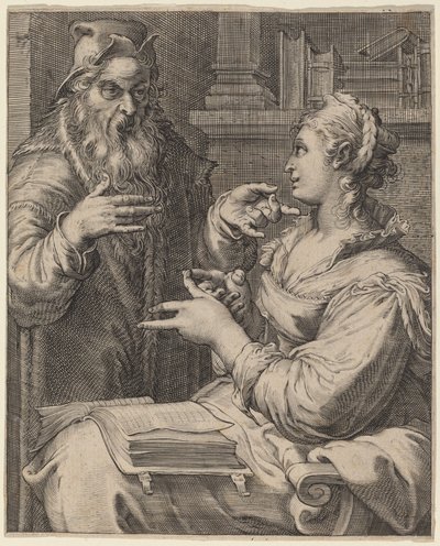 Filosofi af Cornelis Jacobsz Drebbel, after Hendrik Goltzius