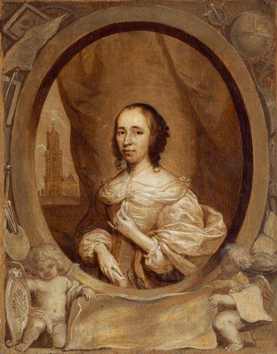 Anna Maria van Schurman af Cornelis Jonson van Ceulen