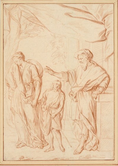 Udstødelsen af Hagar af Cornelis Joseph d