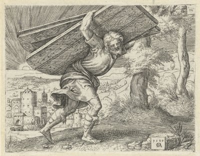 Samson bærer Gazas porte History of Samson (serietitel) af Cornelis Massijs